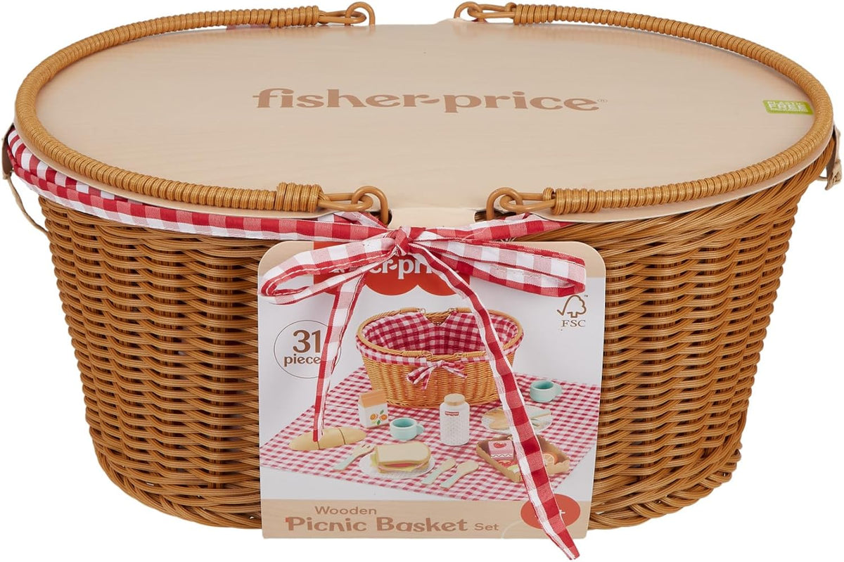 Fisher-Price - Cestino da Picnic in Legno