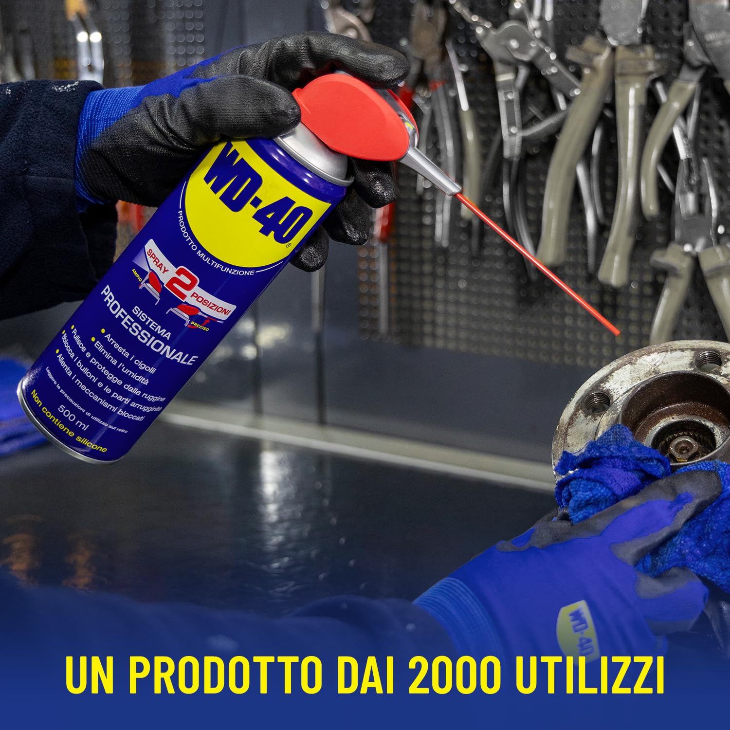 WD-40 Spray Multifunzione 500ml – Lubrifica, Sblocca e Protegge