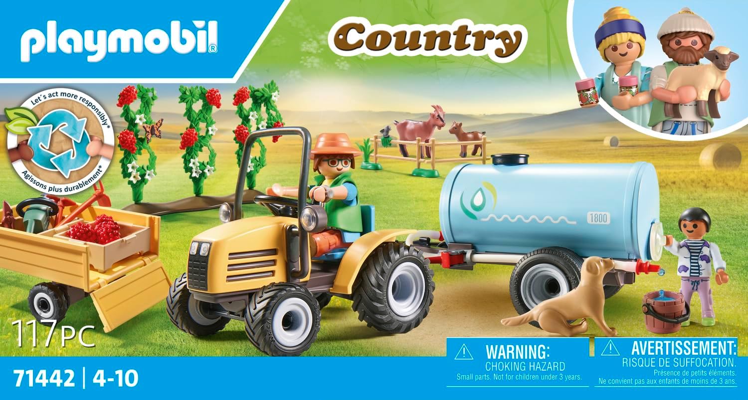 Playmobil - 71442 - Country - Trattore con rimorchio e cisterna