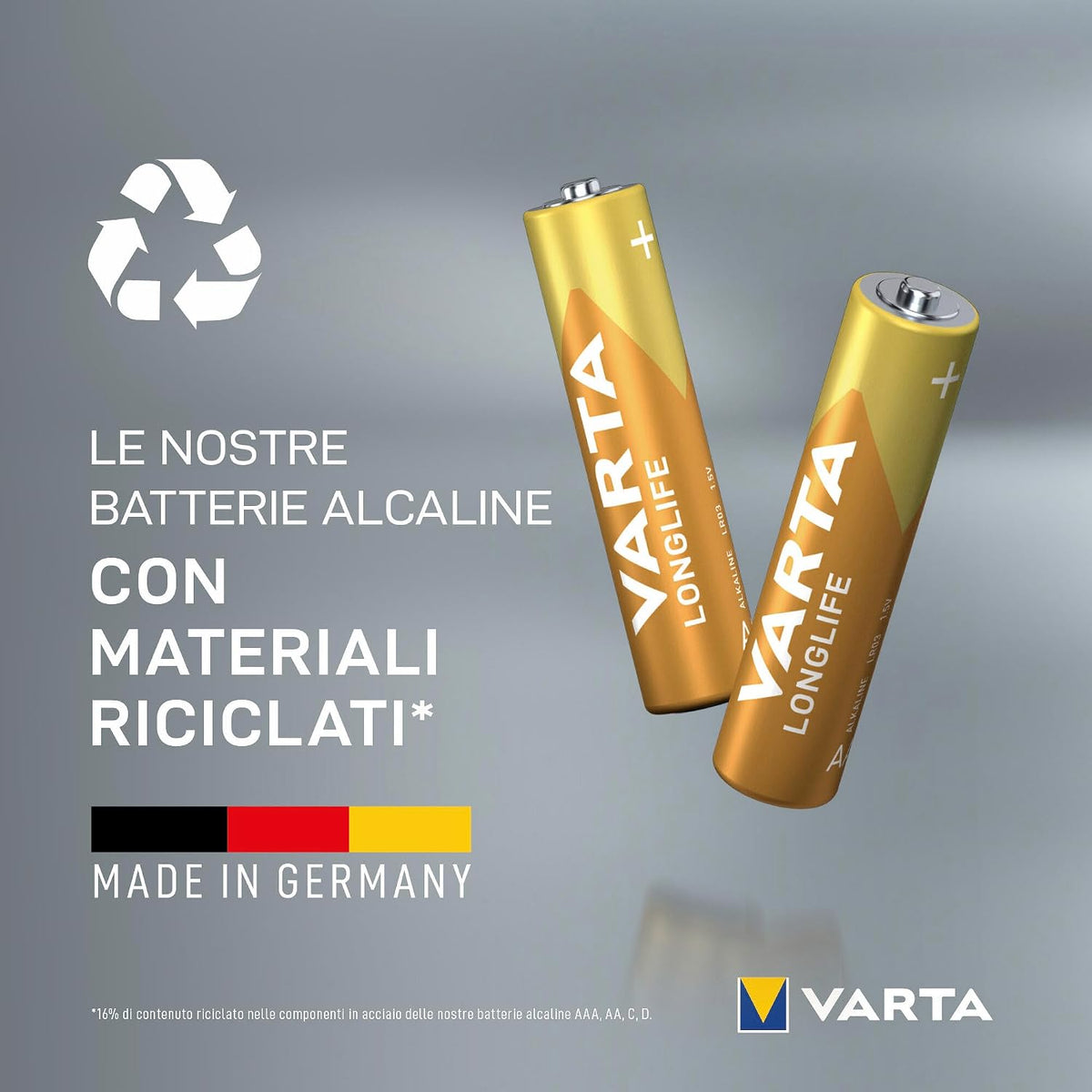 VARTA Pile Longlife AAA LR03 1,5V – Cube Pack 12 Pezzi