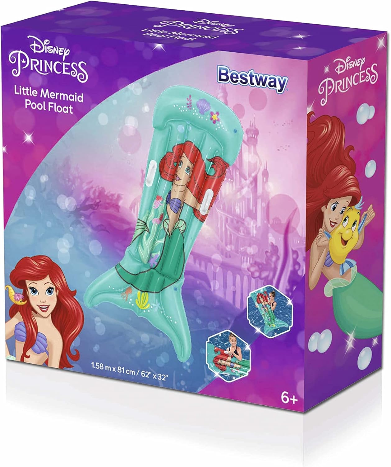 Bestway Materassino Disney Sirenetta Cm. 158x81  con Maniglie