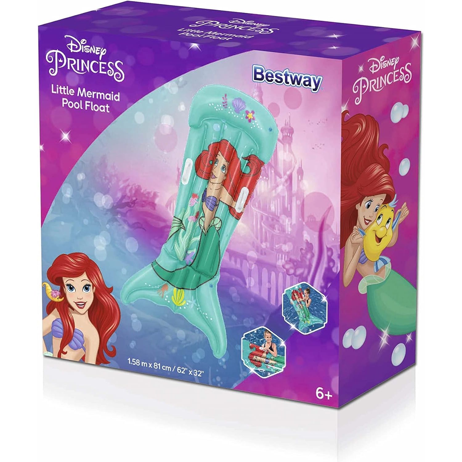 Bestway Materassino Disney Sirenetta Cm. 158x81  con Maniglie
