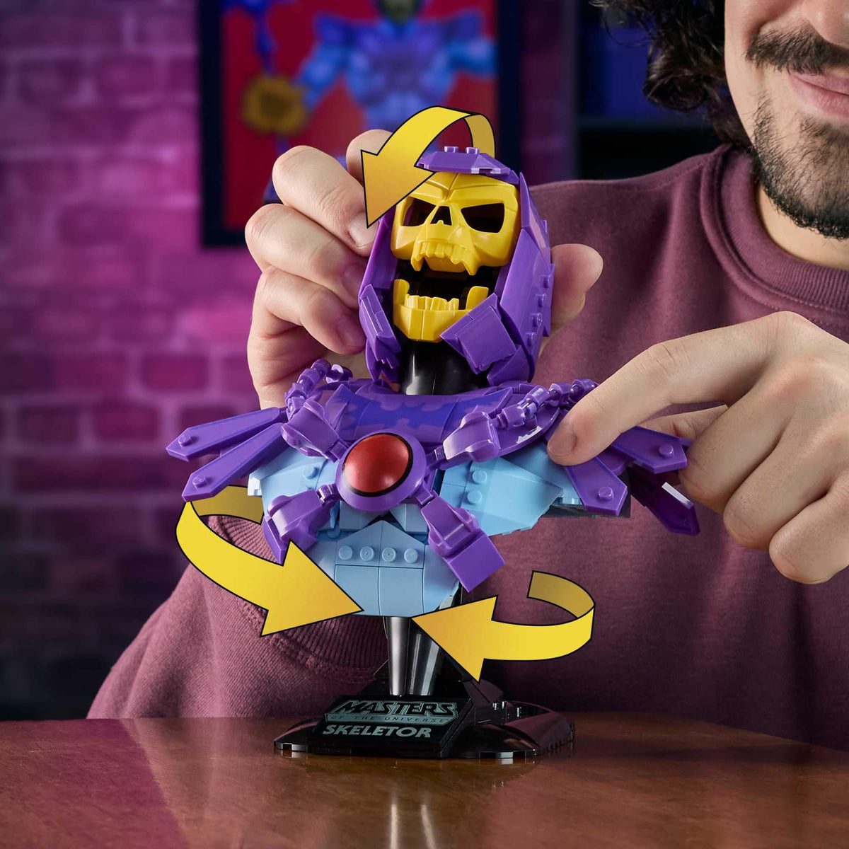 Mattel Brick Shop Masters of the Universe Skeletor Bust, set da costruire 5
