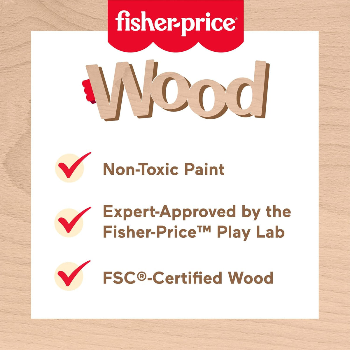 Fisher-Price - Cestino da Picnic in Legno