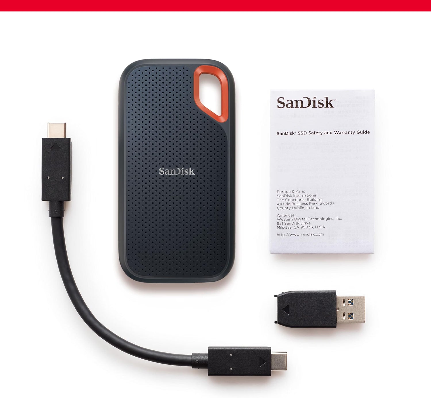 SanDisk Extreme SSD Portatile 1TB NVMe USB-C 1050 MB/s IP65 Nero