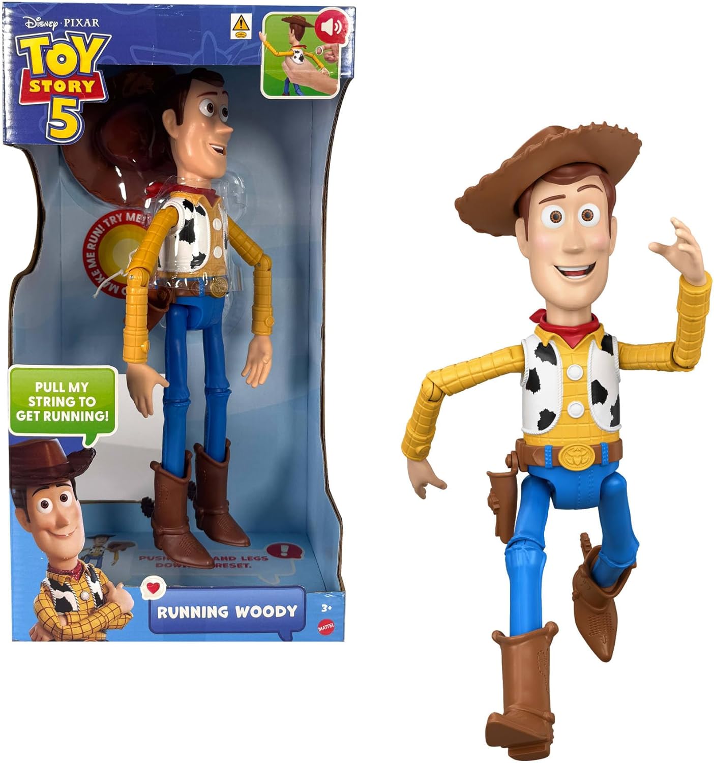 Mattel Disney Pixar Toy Story 5 - Running Woody