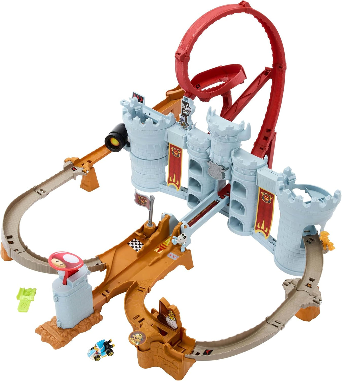 Hot Wheels - Mario Kart Bowser's Castle Raceway Playset