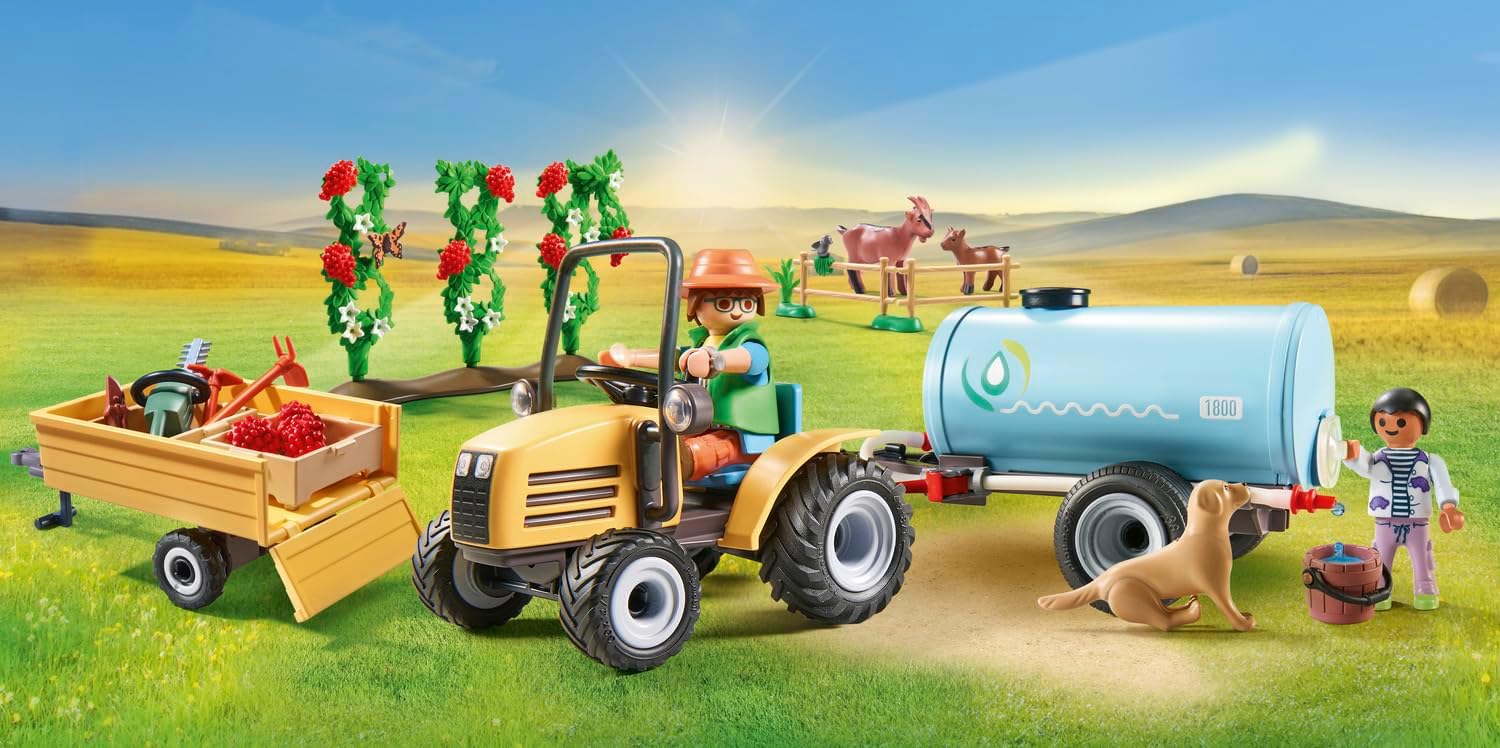 Playmobil - 71442 - Country - Trattore con rimorchio e cisterna