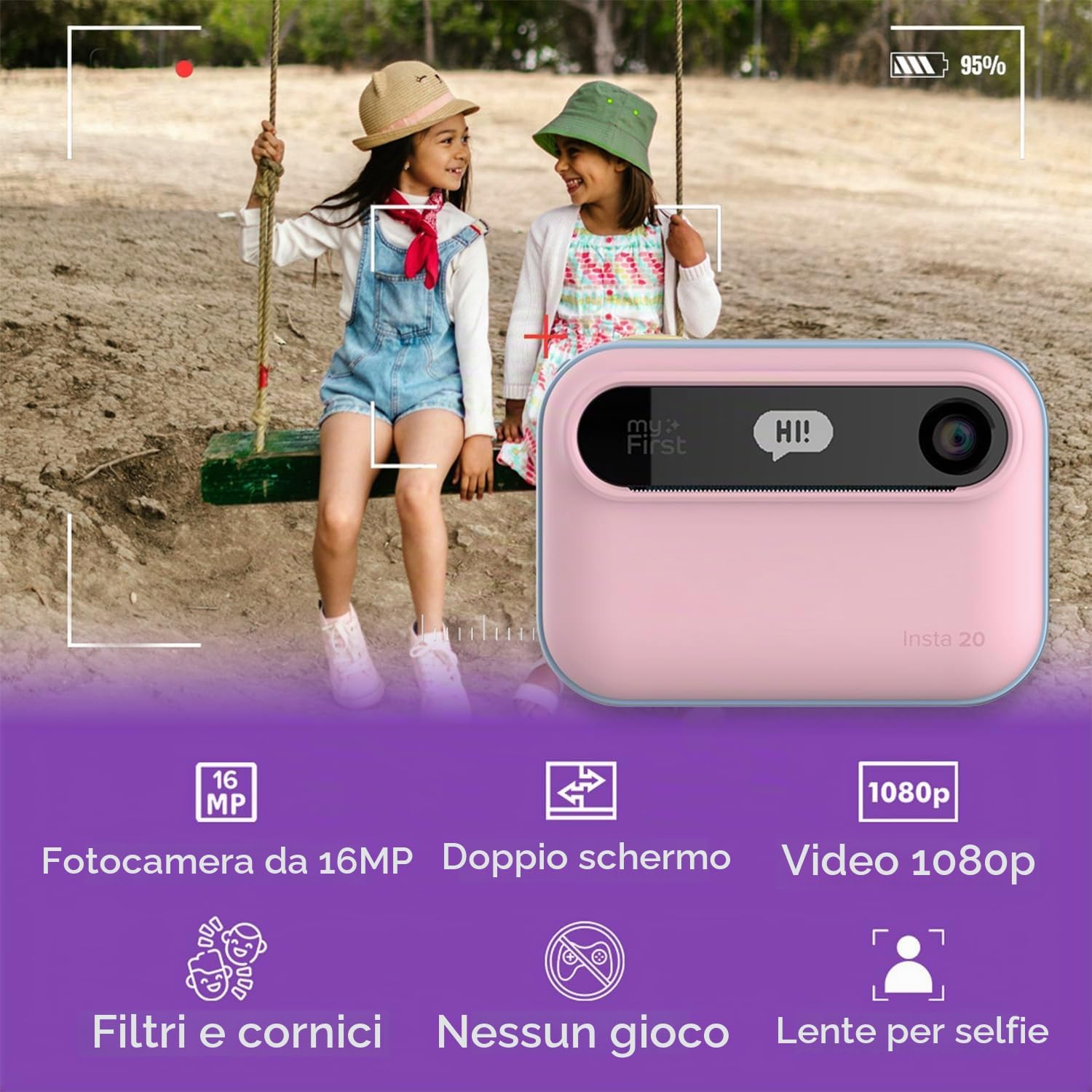 MYFIRST INSTA20 BUNDLE con 6 Rotoli di Carta e Borsa