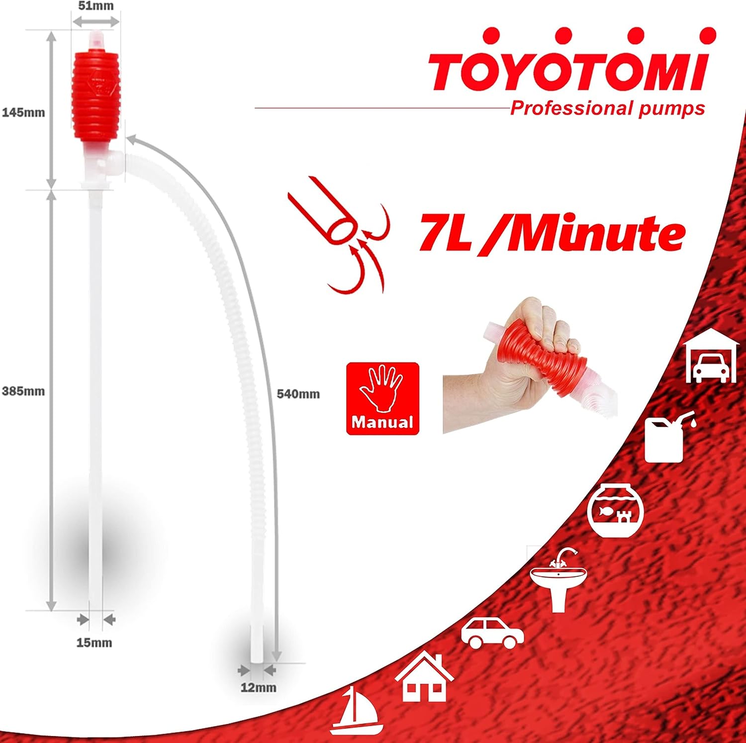 Pompa Manuale Toyotomi – Trasferimento liquidi fino 20 L/min