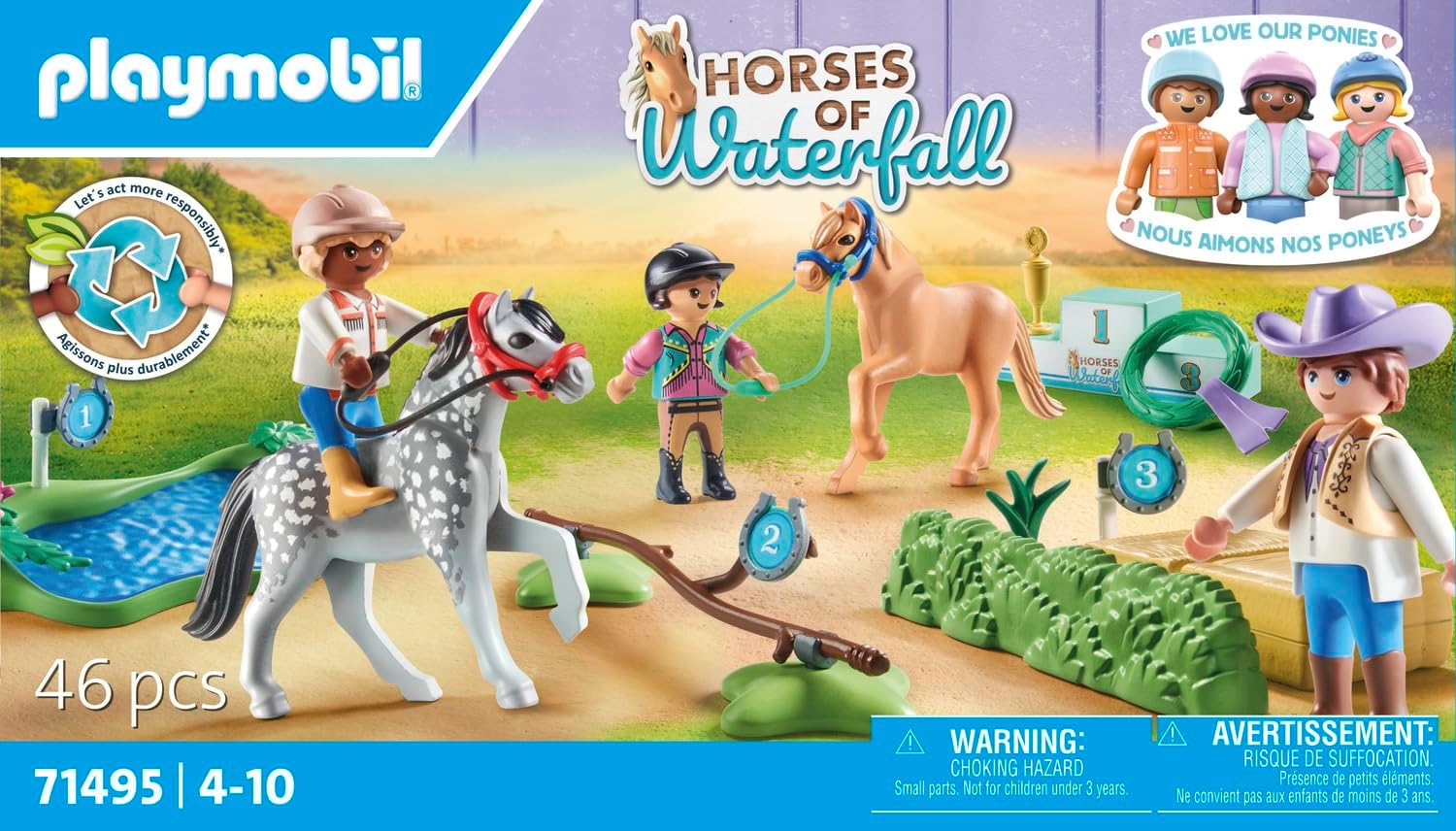 Playmobil - 71495 - Horses of Waterfall - Torneo di Equitazione dei Pony