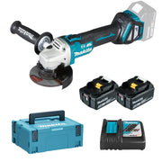 Makita DGA513RTJ – Smerigliatrice Angolare Brushless LXT 18V 125 mm con 2 Batterie 5,0 Ah