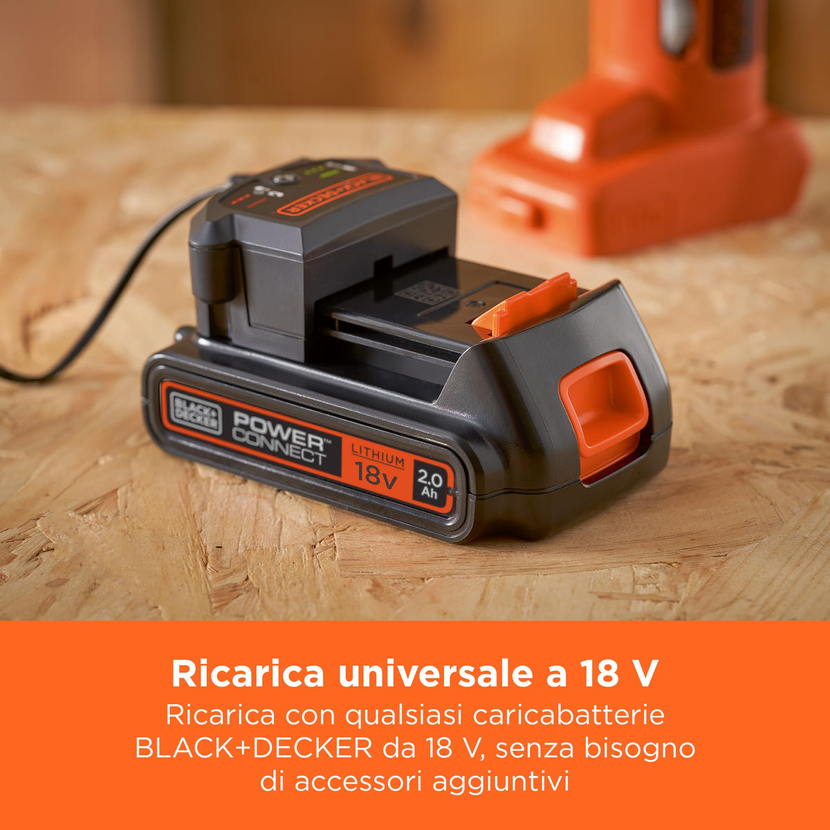 Black+Decker Batteria agli ioni di litio 18 V 2,0 Ah 4