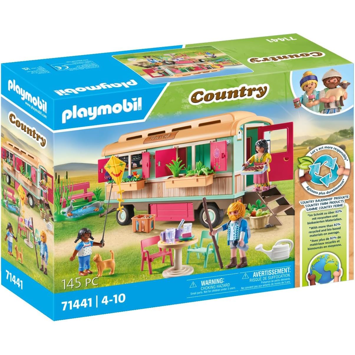 Playmobil - 71441 - Country - Vagone Cafè con Giardino