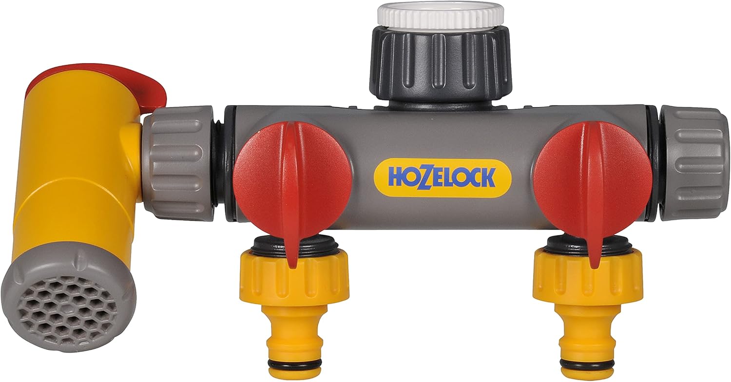Hozelock Flowmax Adattatore Rubinetto 3 Vie – Tripla Uscita per Irrigazione