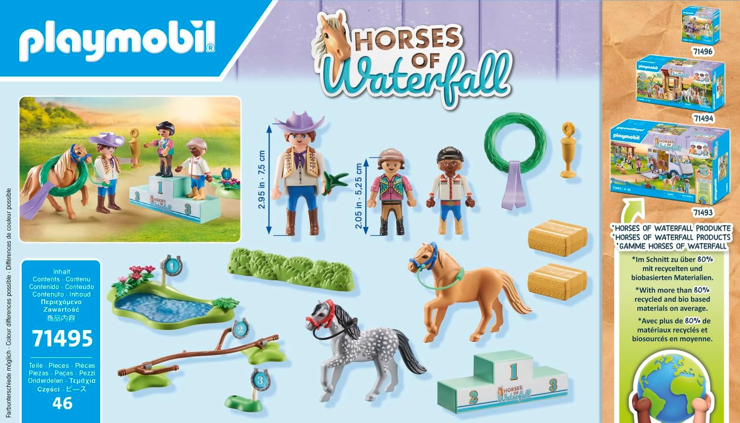 Playmobil - 71495 - Horses of Waterfall - Torneo di Equitazione dei Pony