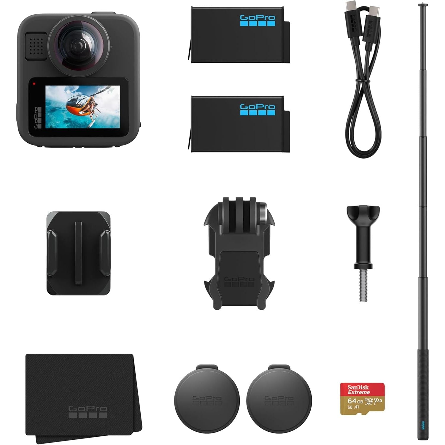 GoPro MAX2 Accessory Bundle – Action Cam 360° 8K