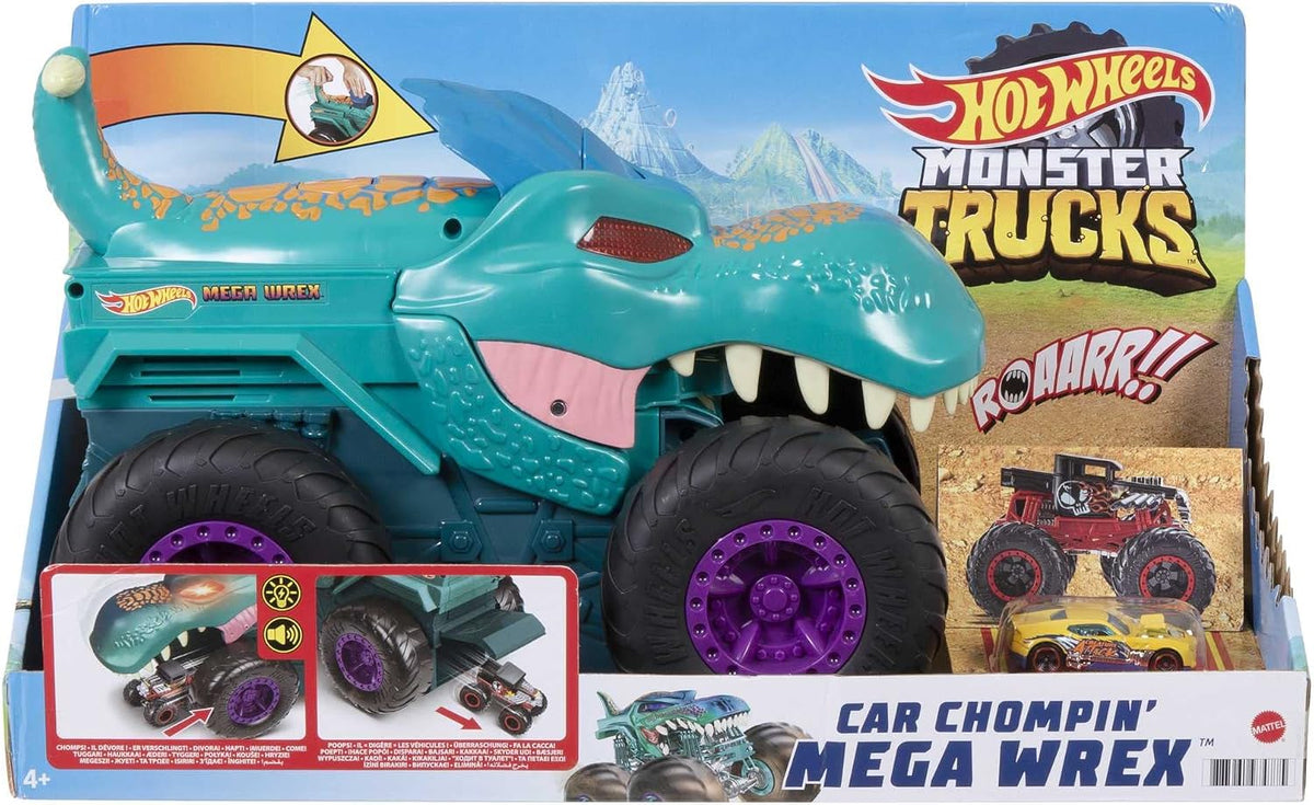 Hot Wheels Monster Trucks - Car Chompin' Mega-Wrex