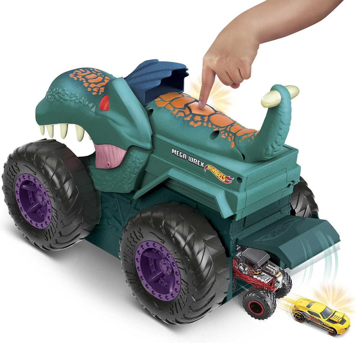 Hot Wheels Monster Trucks - Car Chompin' Mega-Wrex