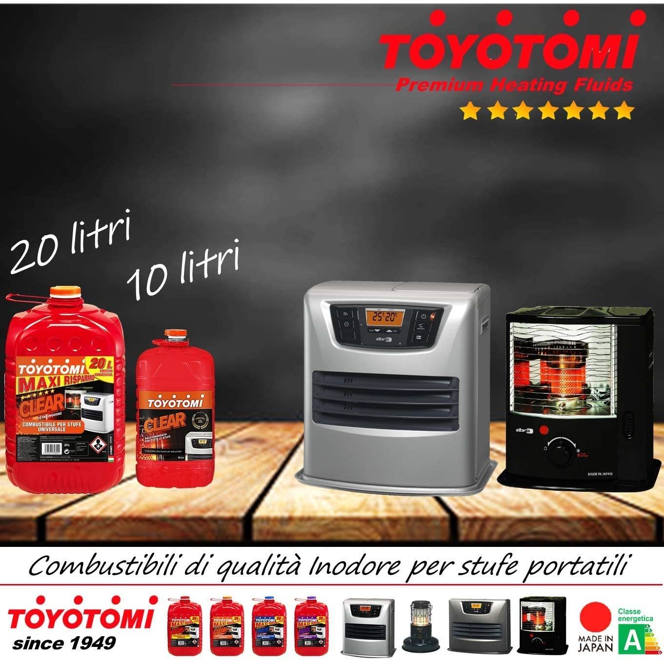 TOYOTOMI Tanica Clear 20 Lt Combustibile Per Stufe (Confezione da 1)