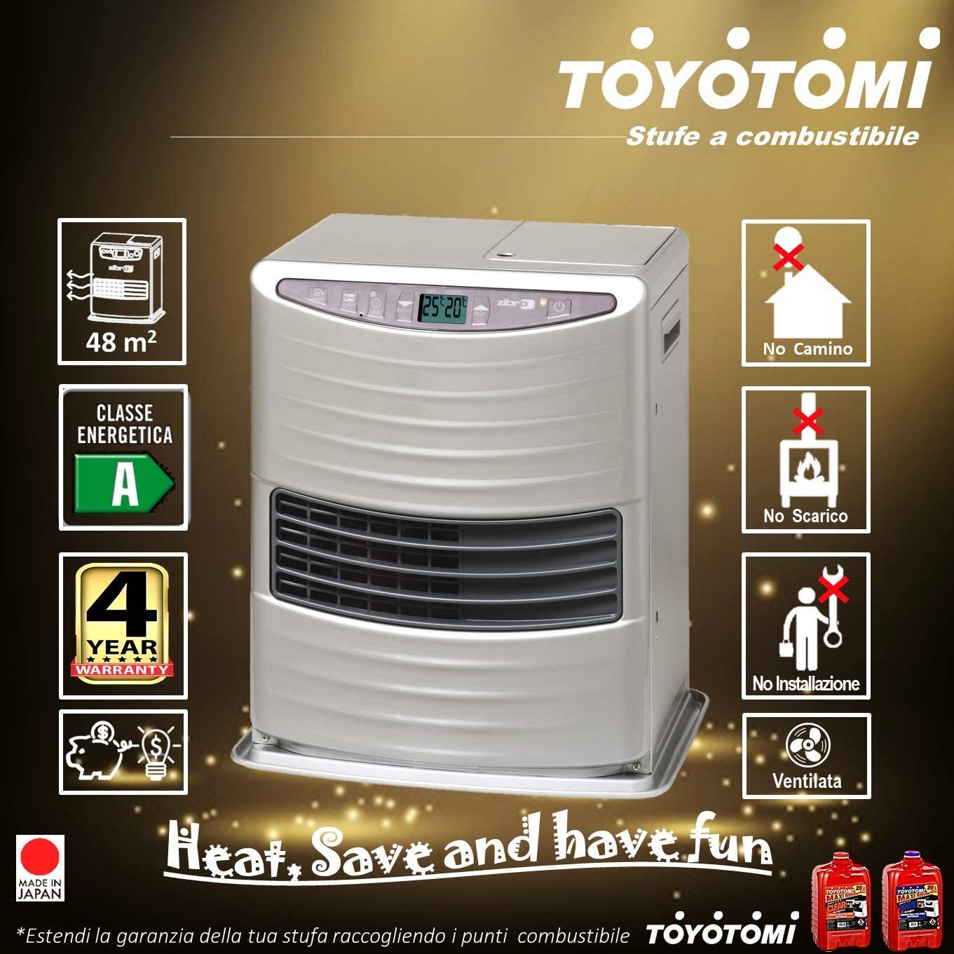 TOYOTOMI Zibro Stufa LC 30 CE Silver