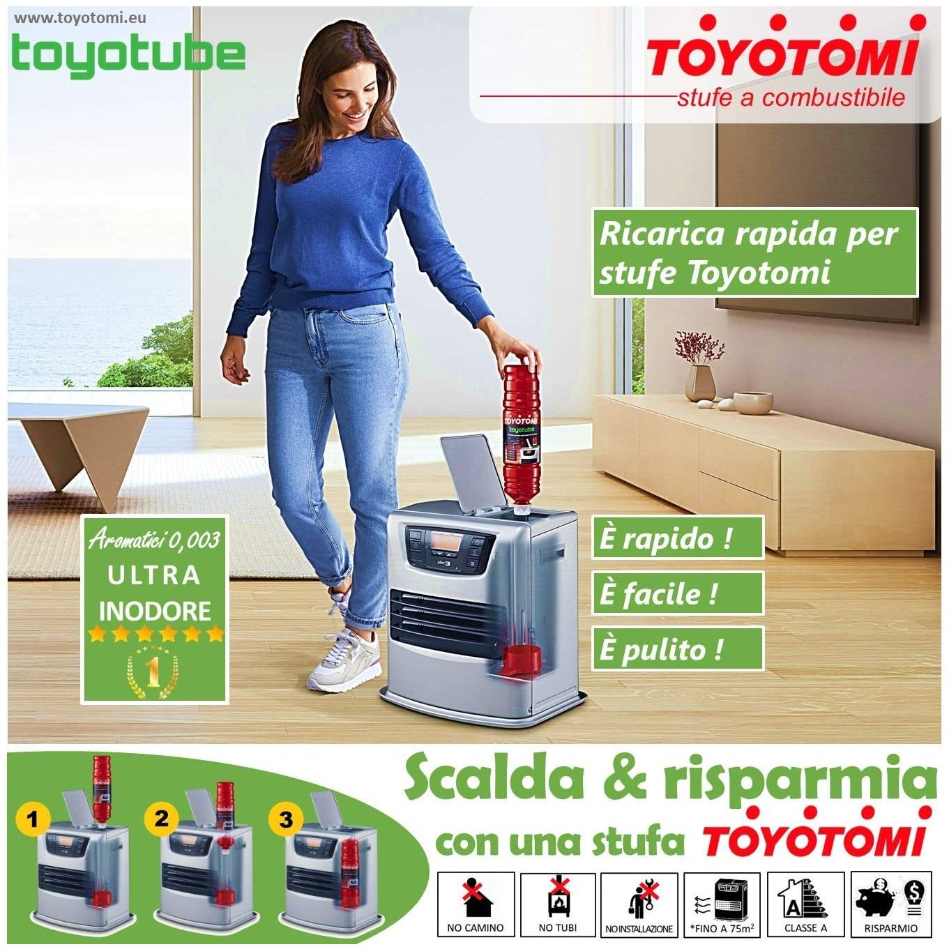 TOYOTOMI Zibro Stufa LC 30 CE Silver