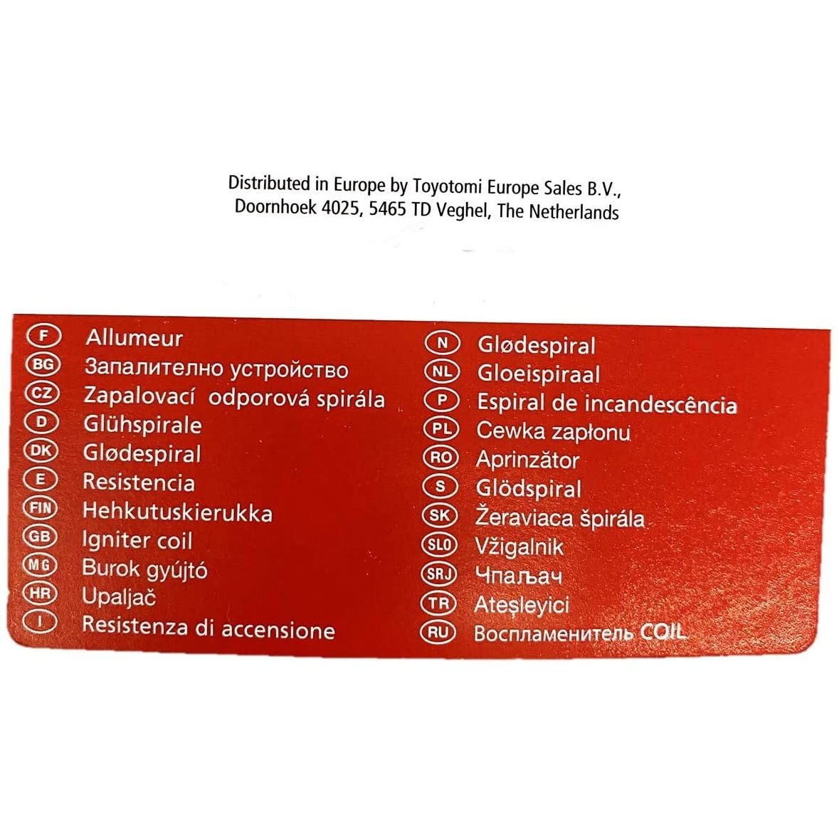 TOYOTOMI Resistenza Originale Universale per Stufe a Stoppino