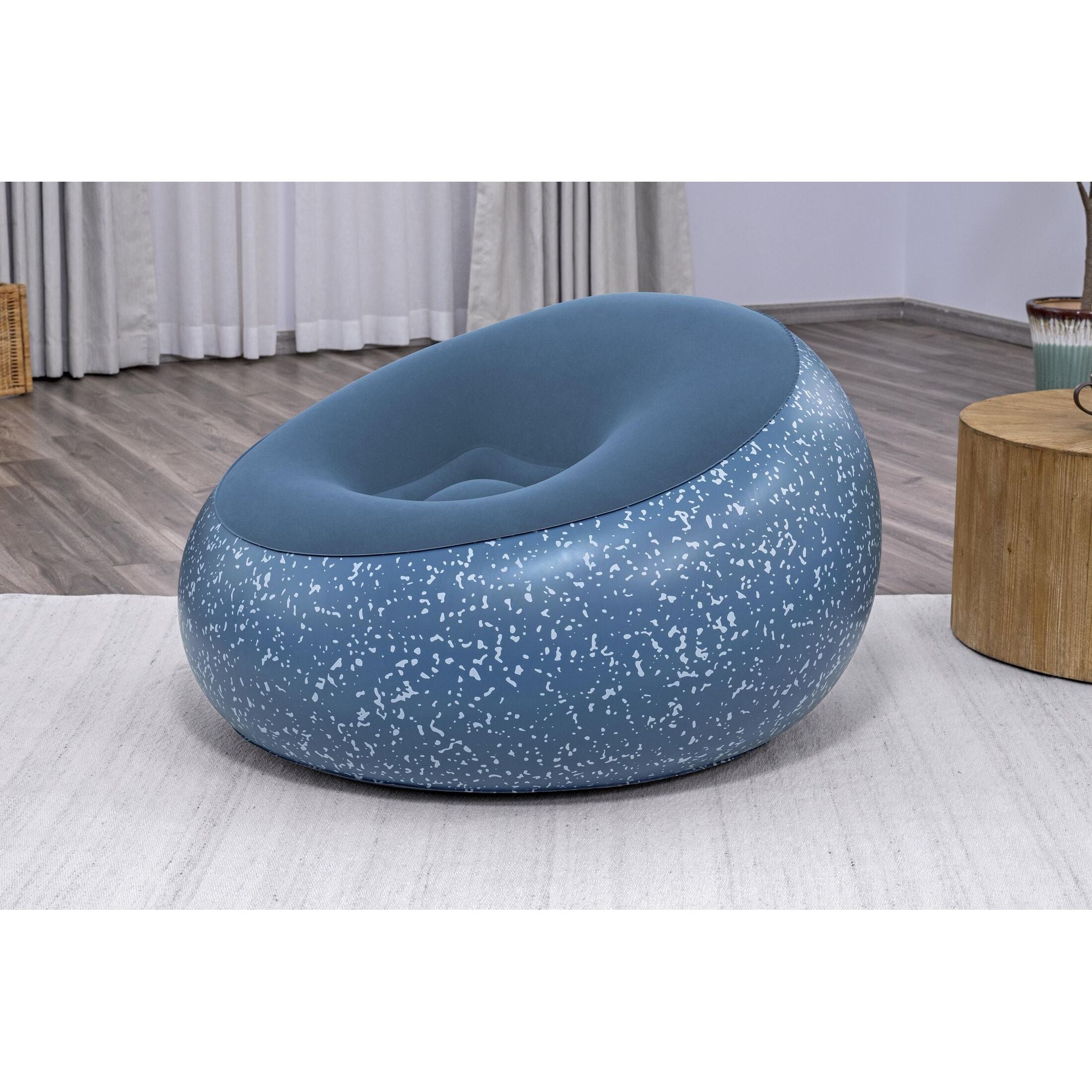 Bestway Poltrona Pouf Gonfiabile – seduta morbida regolabile, 112x112x66 cm