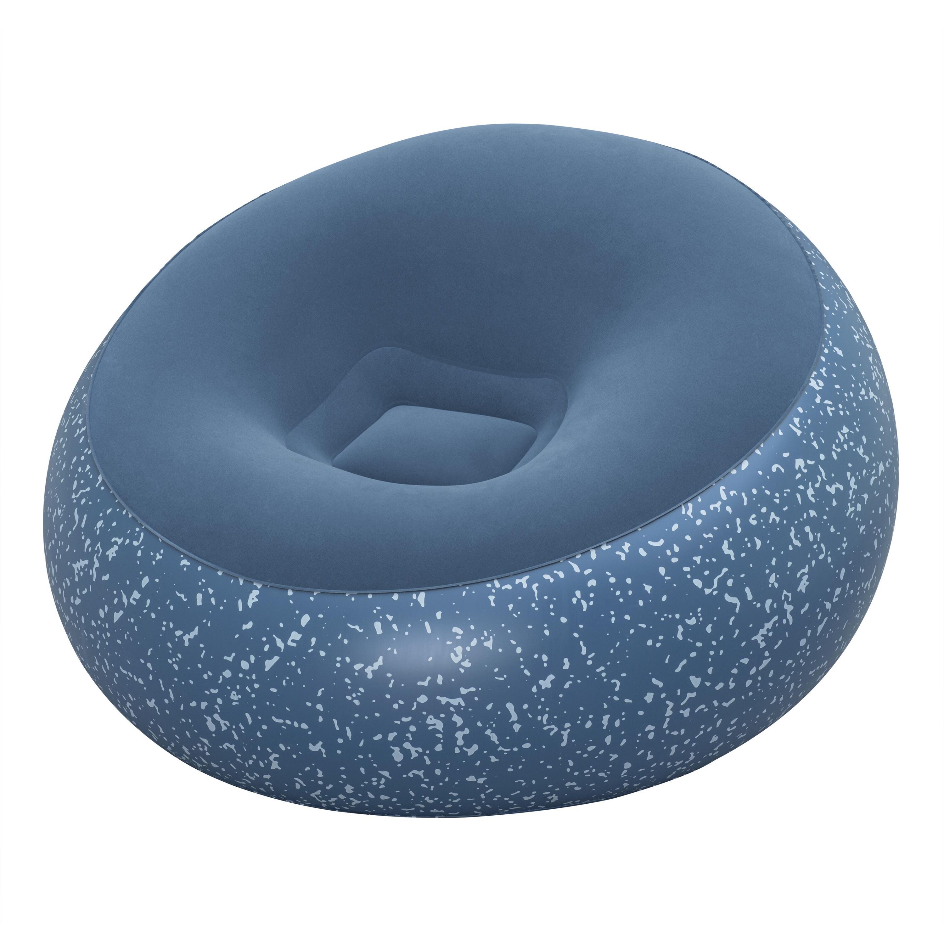 Bestway Poltrona Pouf Gonfiabile – seduta morbida regolabile, 112x112x66 cm
