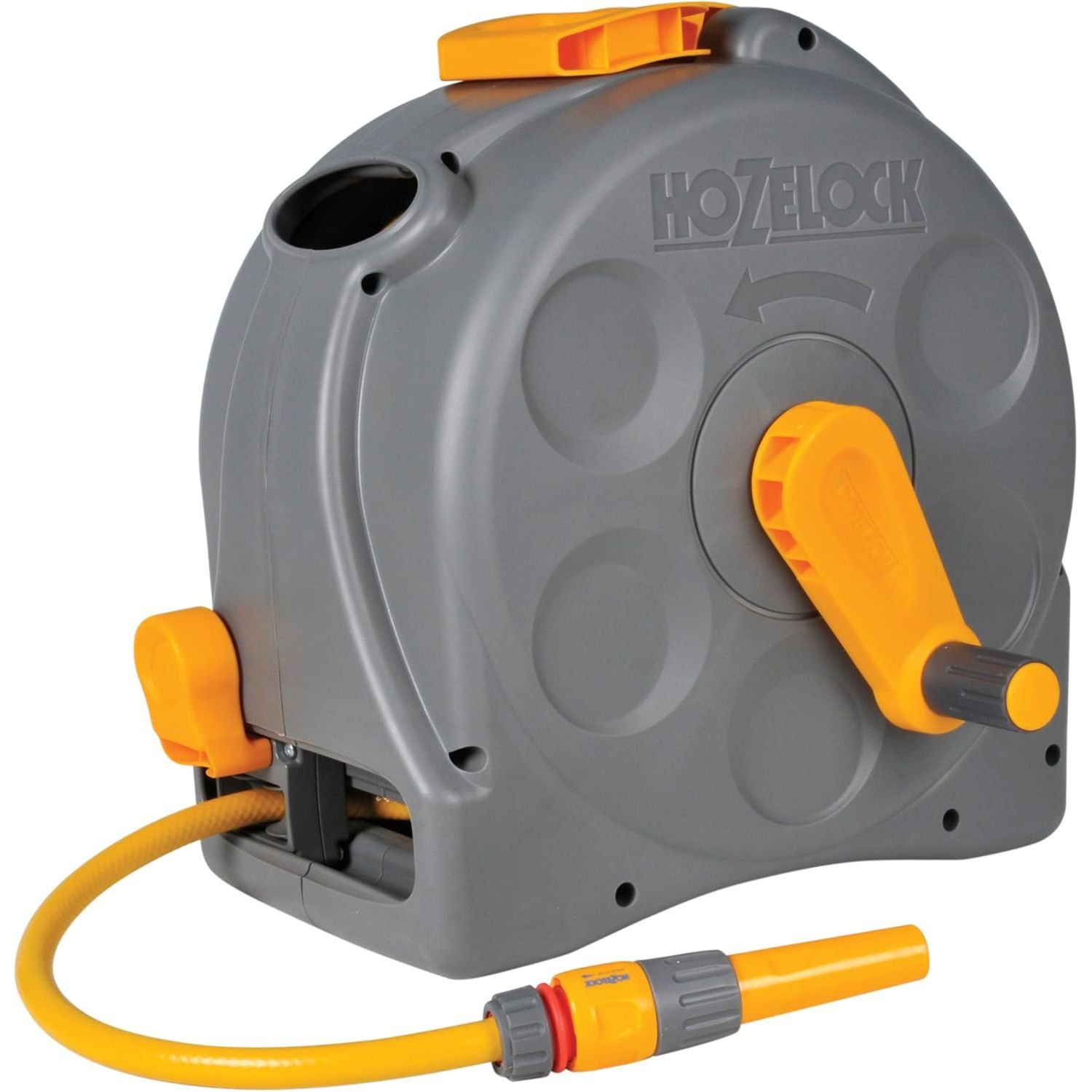 Hozelock Compact Reel Avvolgitubo da Parete 25 m – Riavvolgimento Facile