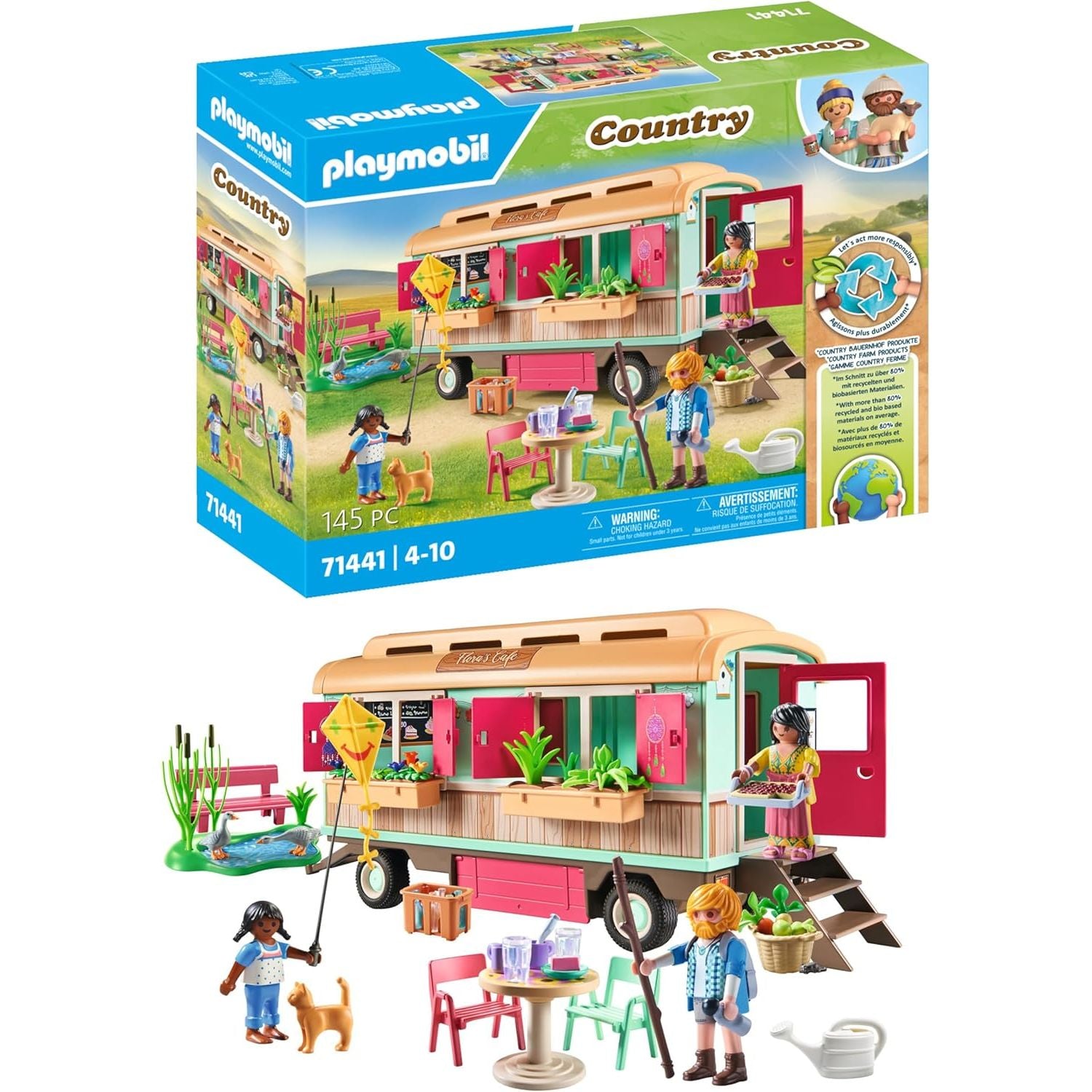 Playmobil - 71441 - Country - Vagone Cafè con Giardino