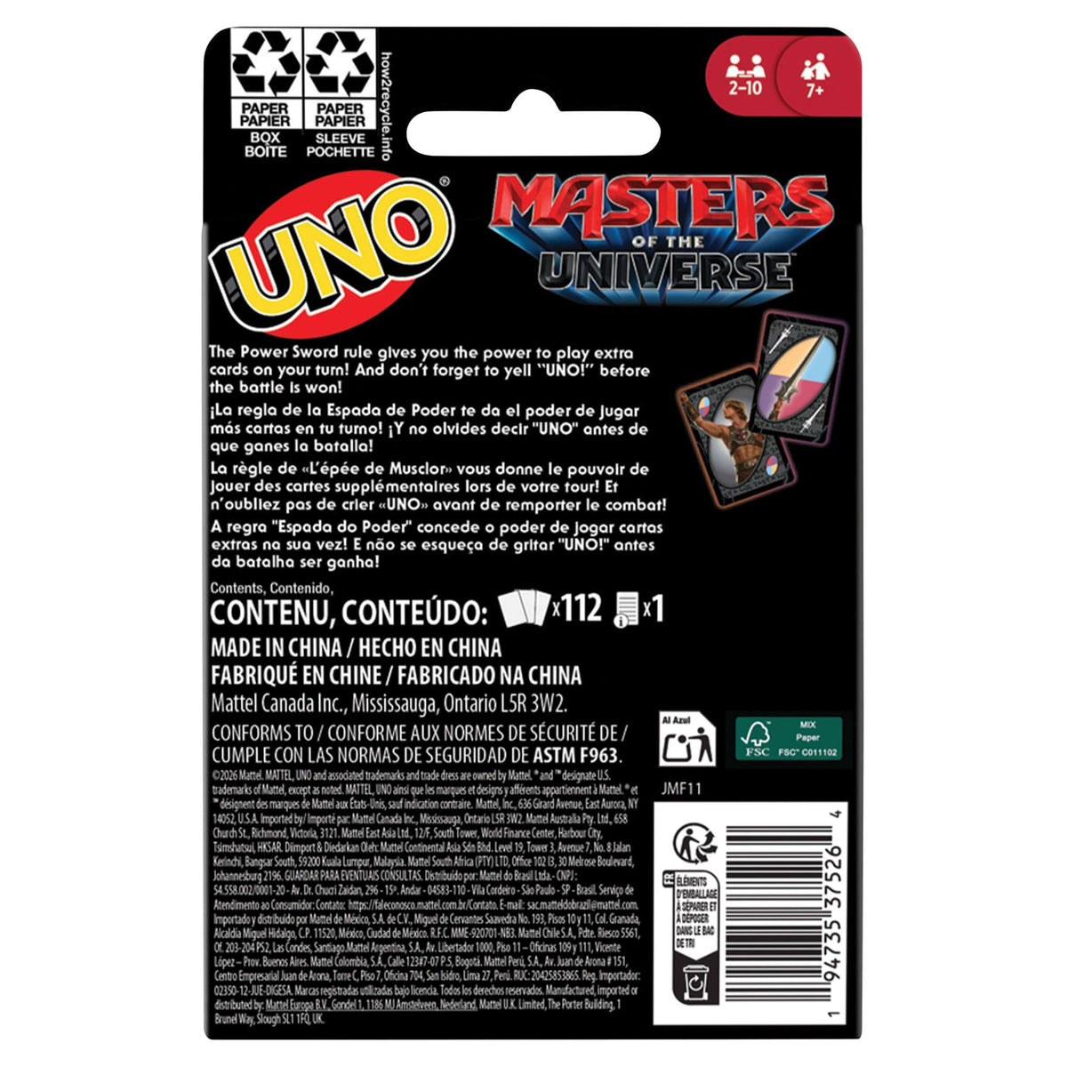 Mattel UNO Masters of the Universe 5
