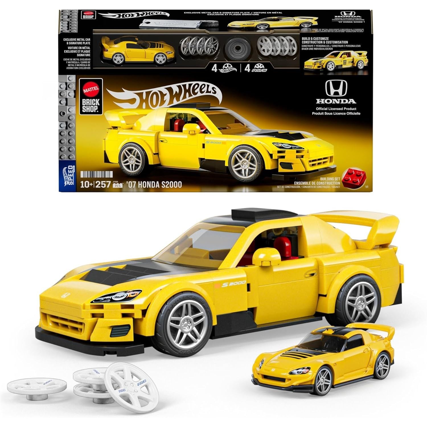 Mattel Brick Shop Hot Wheels - 07 Honda S2000 Serie Speed - 257 pcs