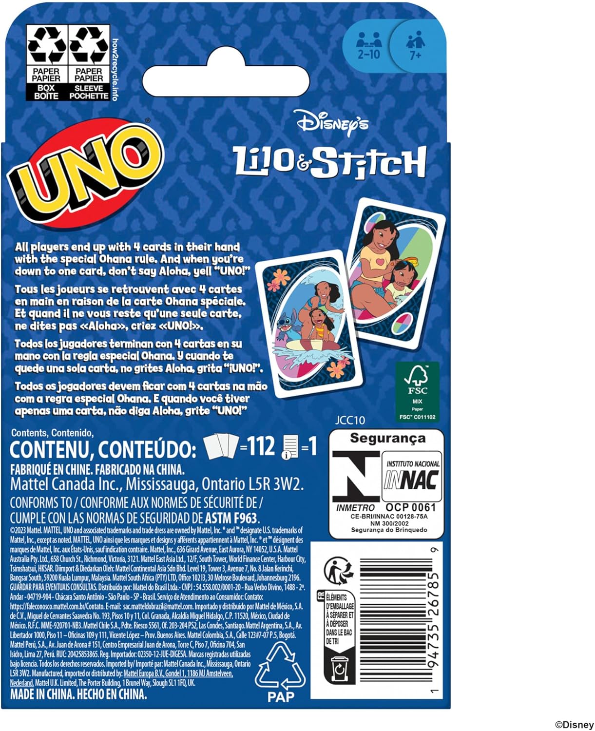 Mattel UNO Lilo e Stitch