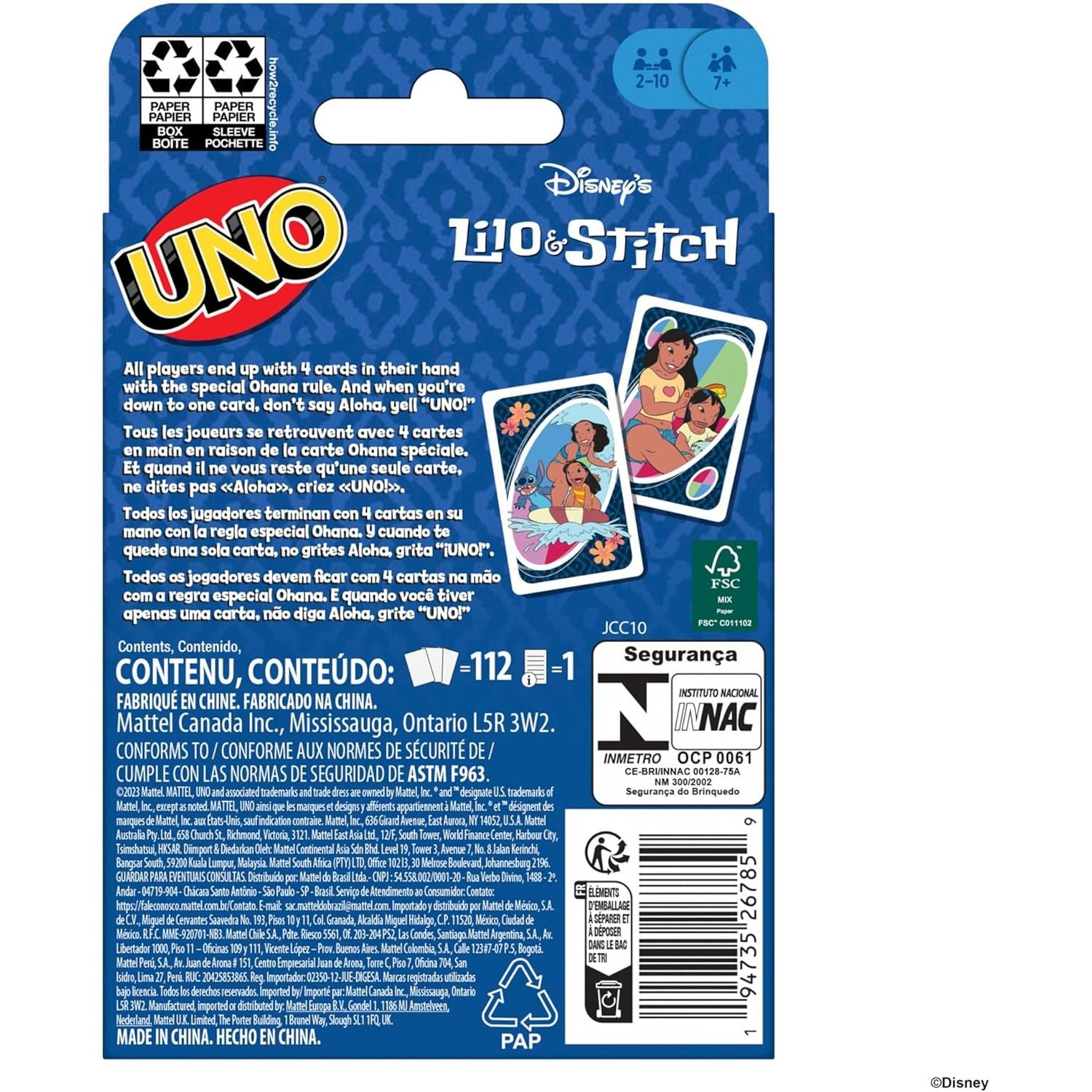 Mattel UNO Lilo e Stitch