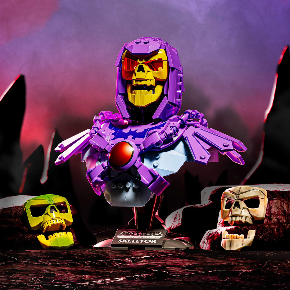 Mattel Brick Shop Masters of the Universe Skeletor Bust, set da costruire 4