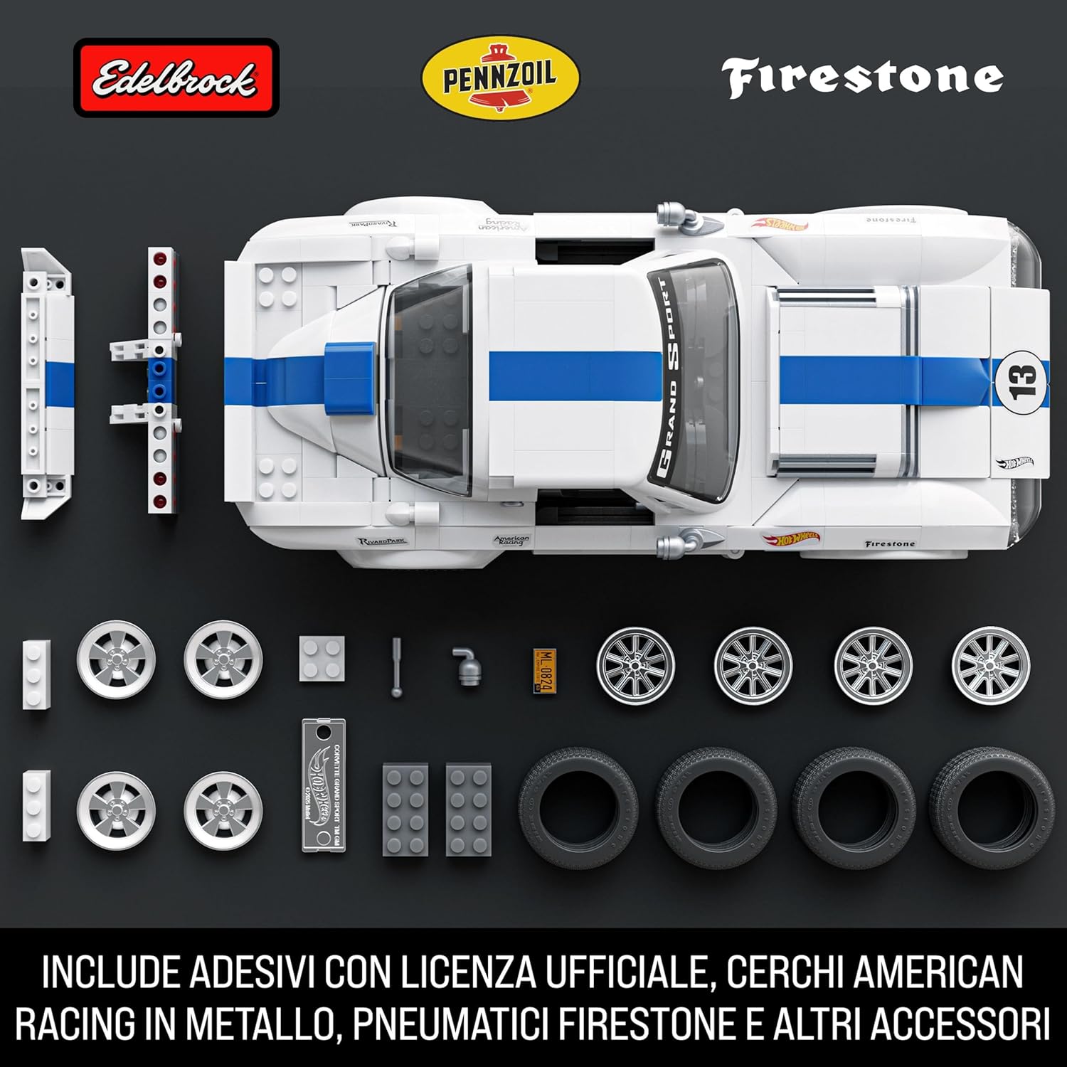 Mattel Brick Shop Hot Wheels - Corvette Grand Sport - 918 pcs