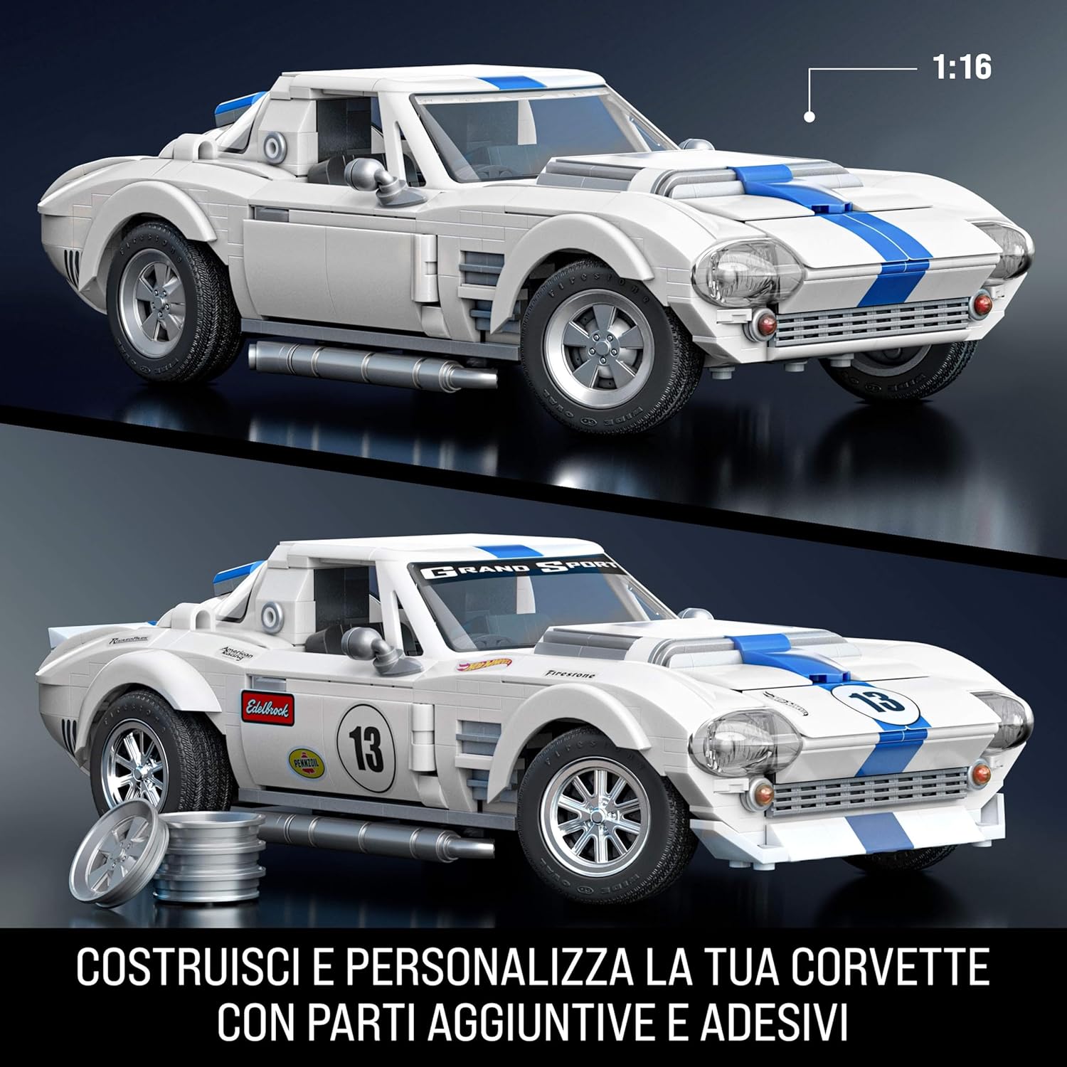 Mattel Brick Shop Hot Wheels - Corvette Grand Sport - 918 pcs