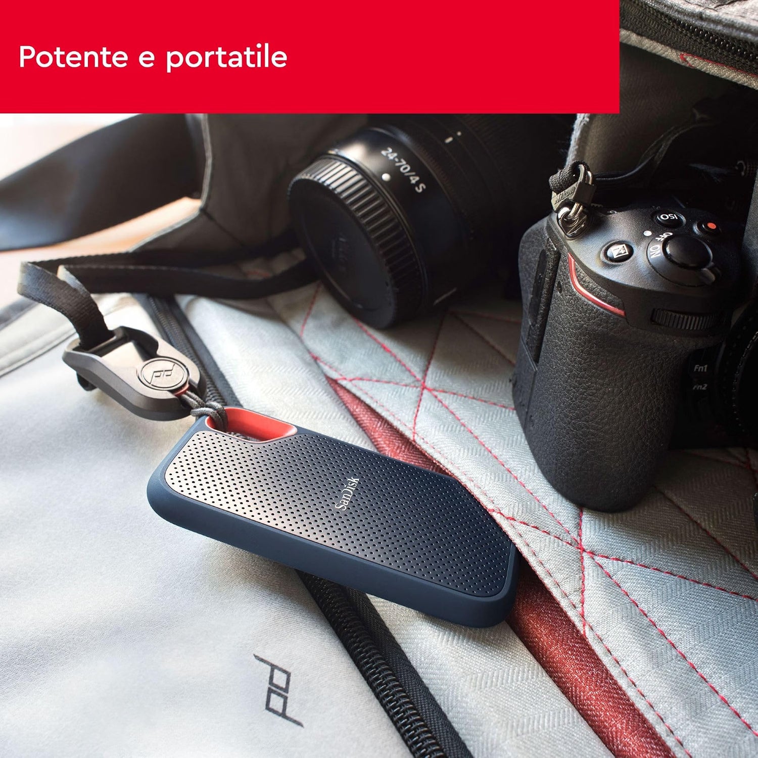 SanDisk Extreme SSD Portatile 1TB NVMe USB-C 1050 MB/s IP65 Nero