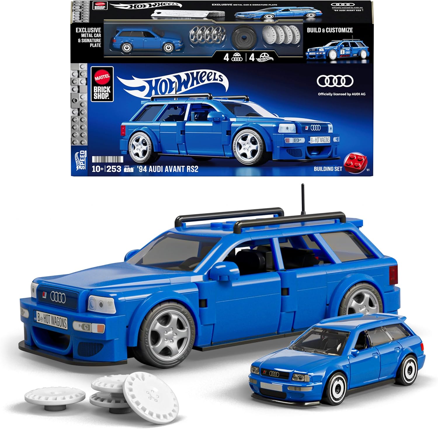 Mattel Brick Shop Hot Wheels - 94 Audi Avant RS2 Serie Speed - 253 pcs
