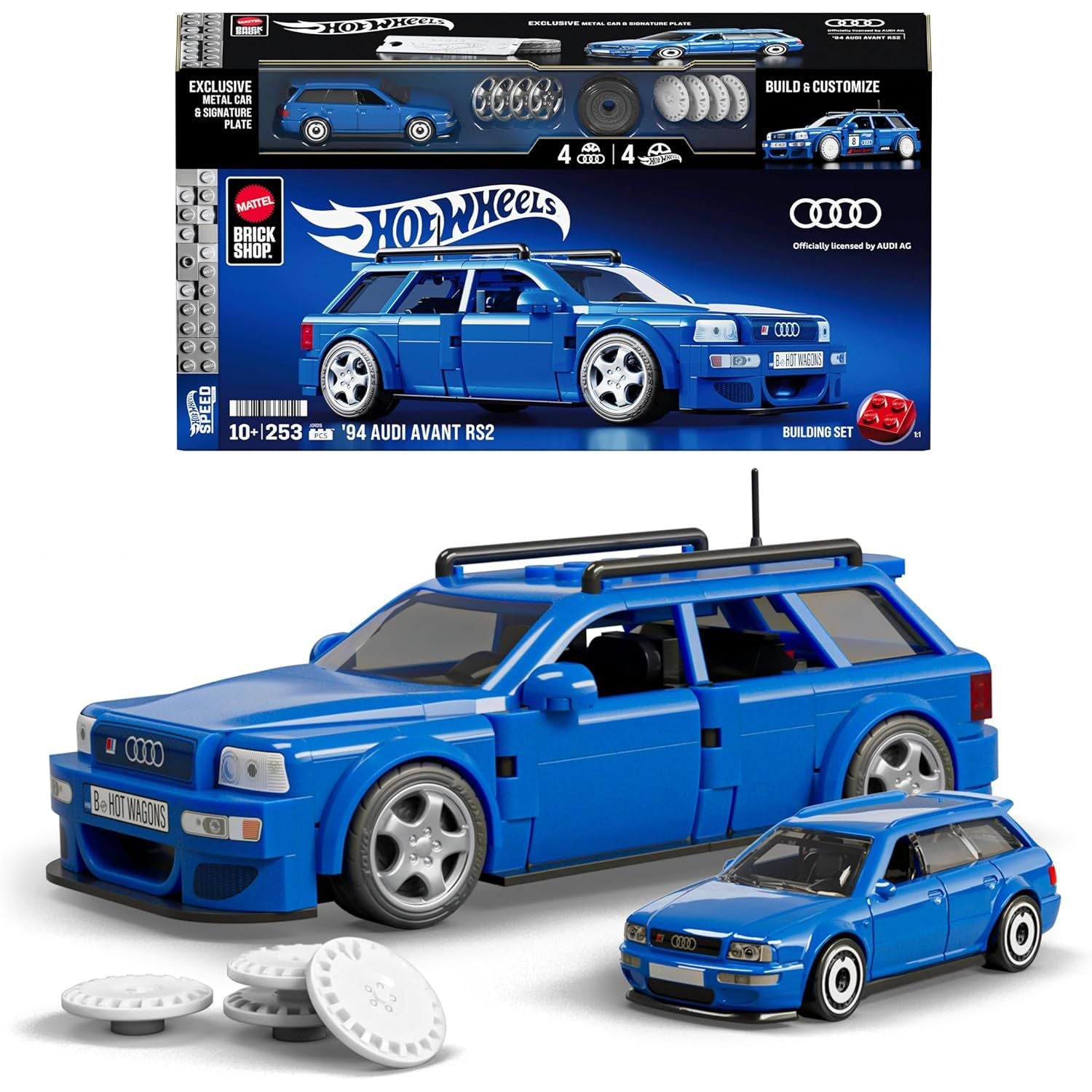 Mattel Brick Shop Hot Wheels - 94 Audi Avant RS2 Serie Speed - 253 pcs