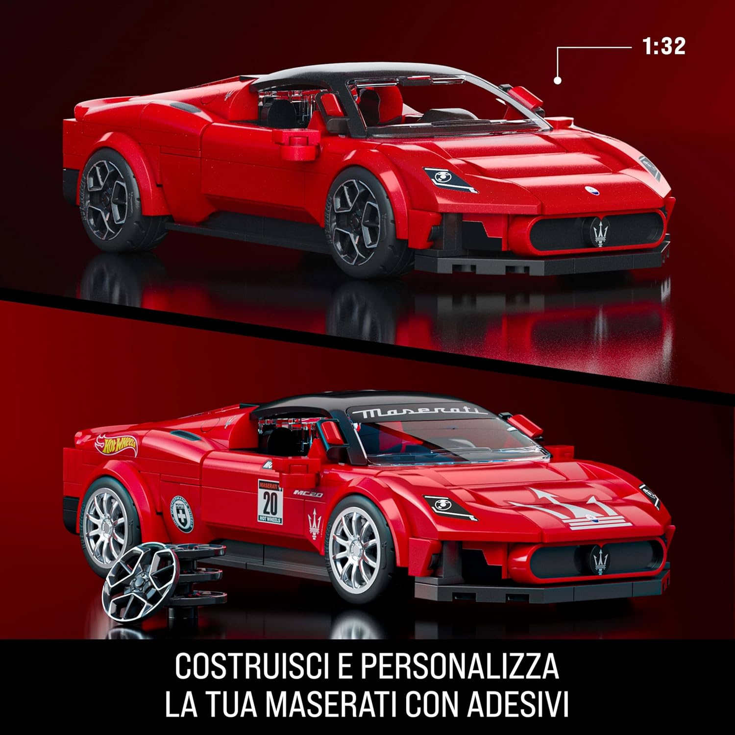Mattel Brick Shop Hot Wheels - Maserati MC20 Serie Speed - 250 pcs