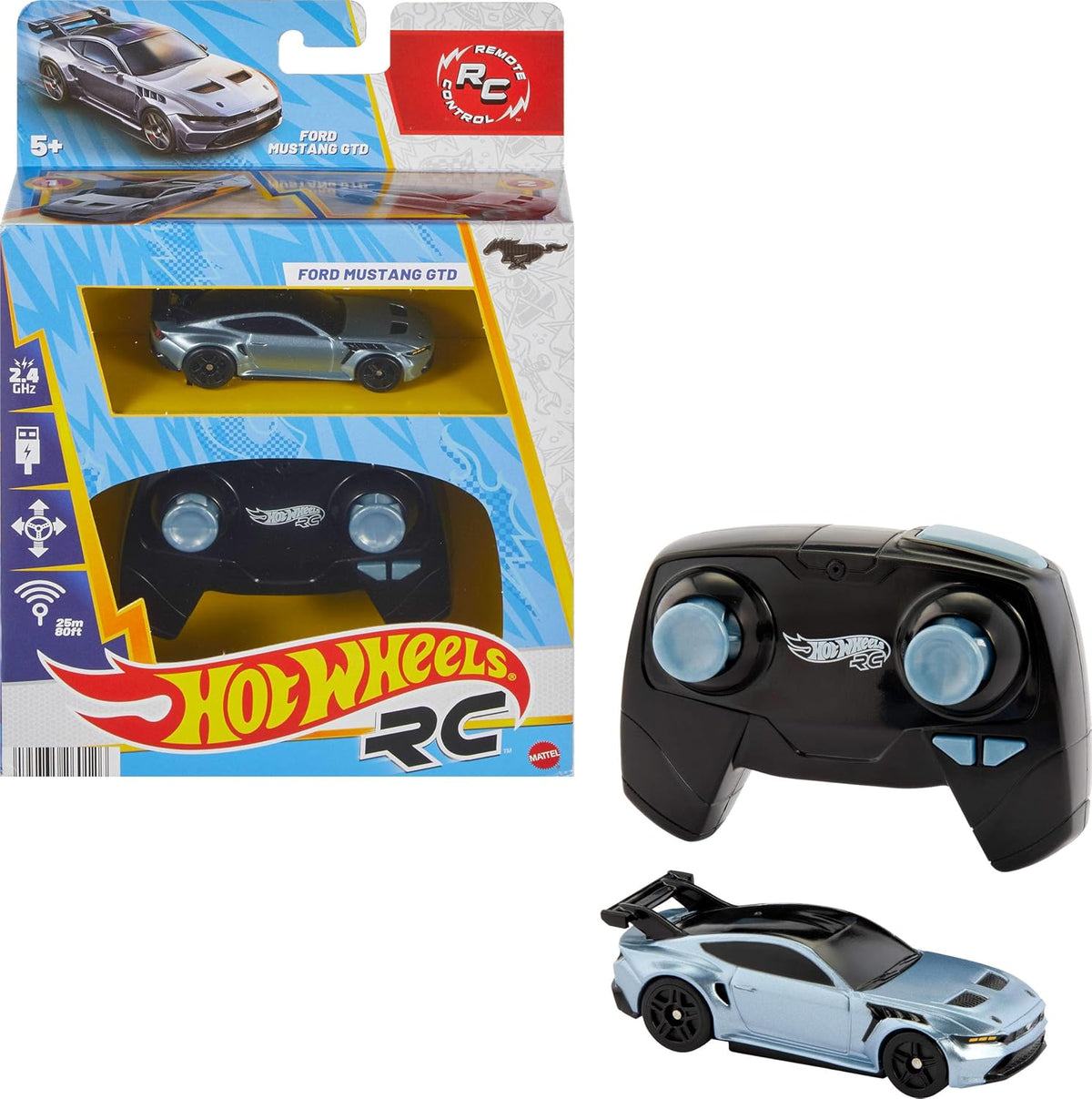 Hot Wheels RC - Ford Mustang GTD 1:64 Macchina Telecomandata