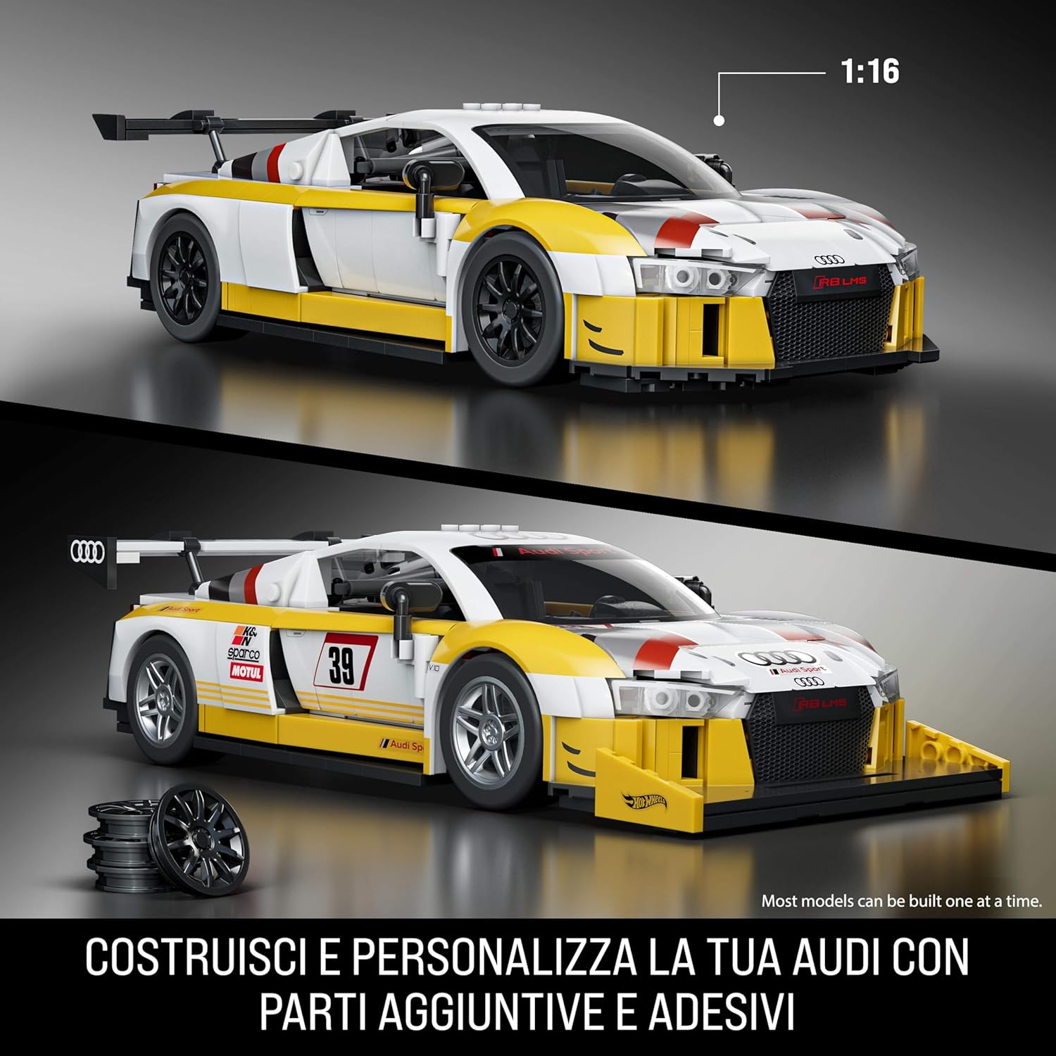 Mattel Brick Shop Hot Wheels - 15 Audi R8 LMS Serie Elite - 820 pcs