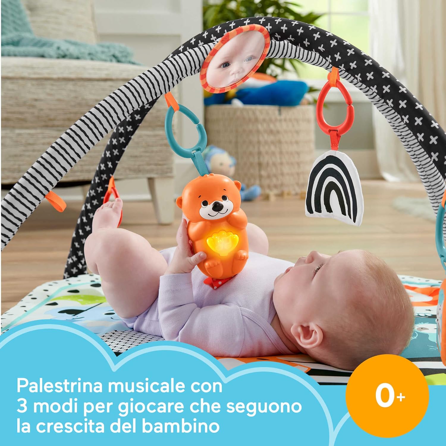 Fisher-Price-Palestrina Luci e Suoni degli Amici Animali 3 in 1