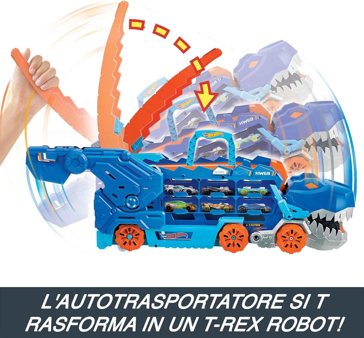 Hot Wheels Mega Dino Trasportatore