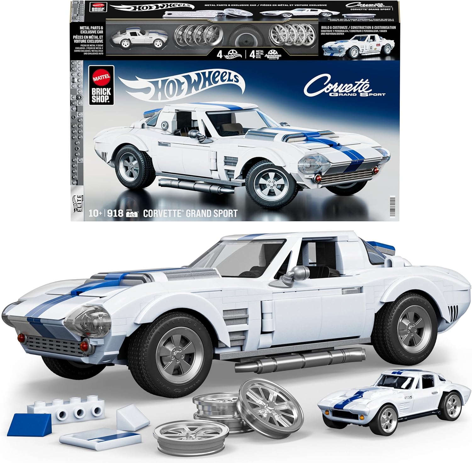 Mattel Brick Shop Hot Wheels - Corvette Grand Sport - 918 pcs