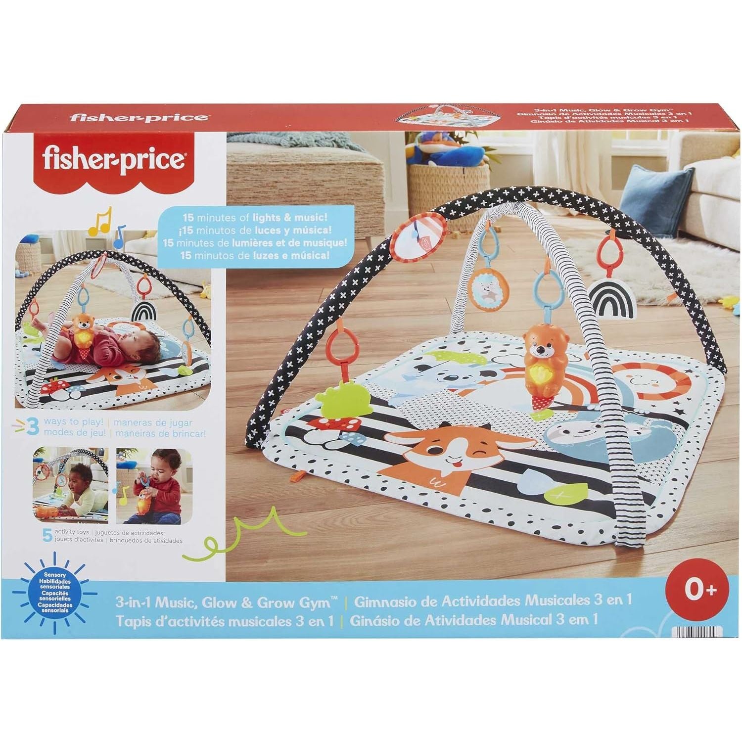 Fisher-Price-Palestrina Luci e Suoni degli Amici Animali 3 in 1