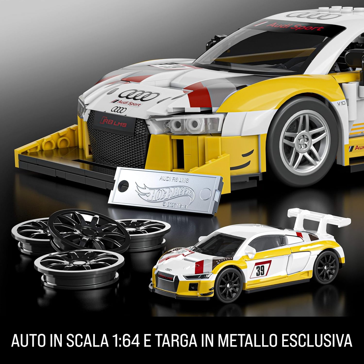 Mattel Brick Shop Hot Wheels - 15 Audi R8 LMS Serie Elite - 820 pcs