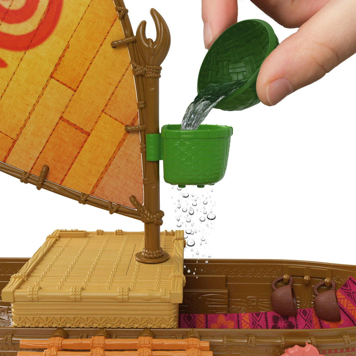 Mattel Brick Shop Playset canoa di Vaiana, 38 cm 6